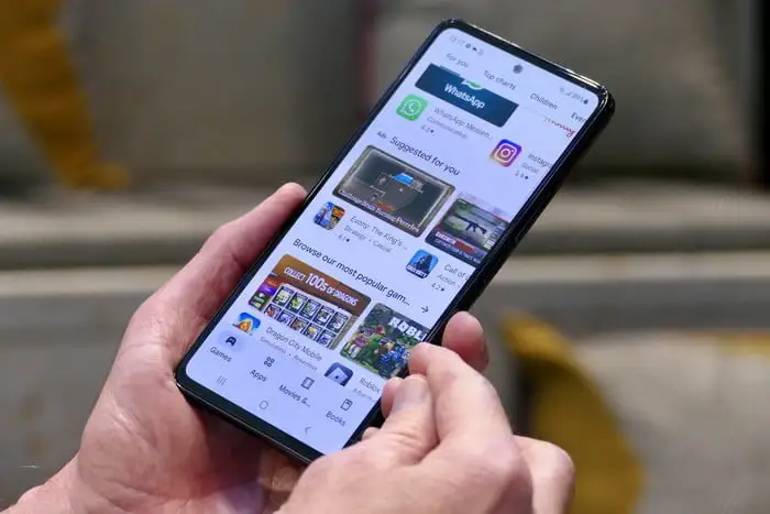 Google Play Store sur le Samsung Galaxy A53 5G.