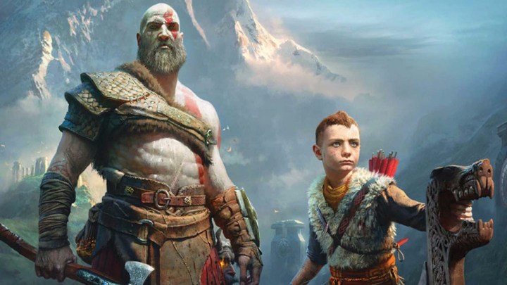Kratos e filho em God of War.