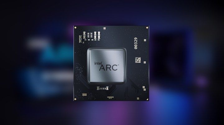 A render of Intel Arc Alchemist chip.