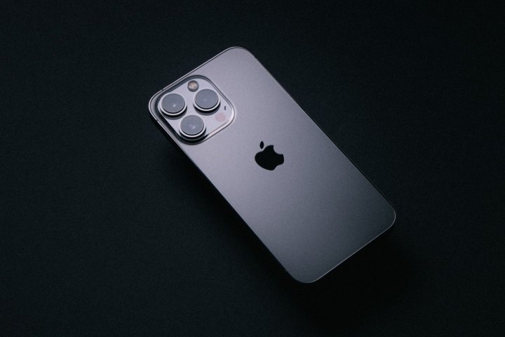 The rear side of an iPhone 14 Pro