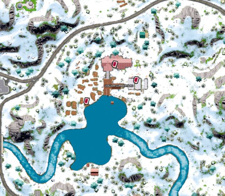 لاگجام لمبر یارڈ میں اومنی چپس کا نقشہ۔