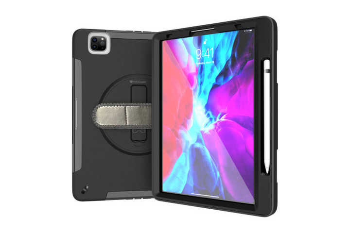 maxcases extreme-x case for the ipad air 5 showing off the cases's rugged protection front and back.