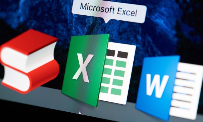 A Microsoft Excel icon in the dock on a Macbook.