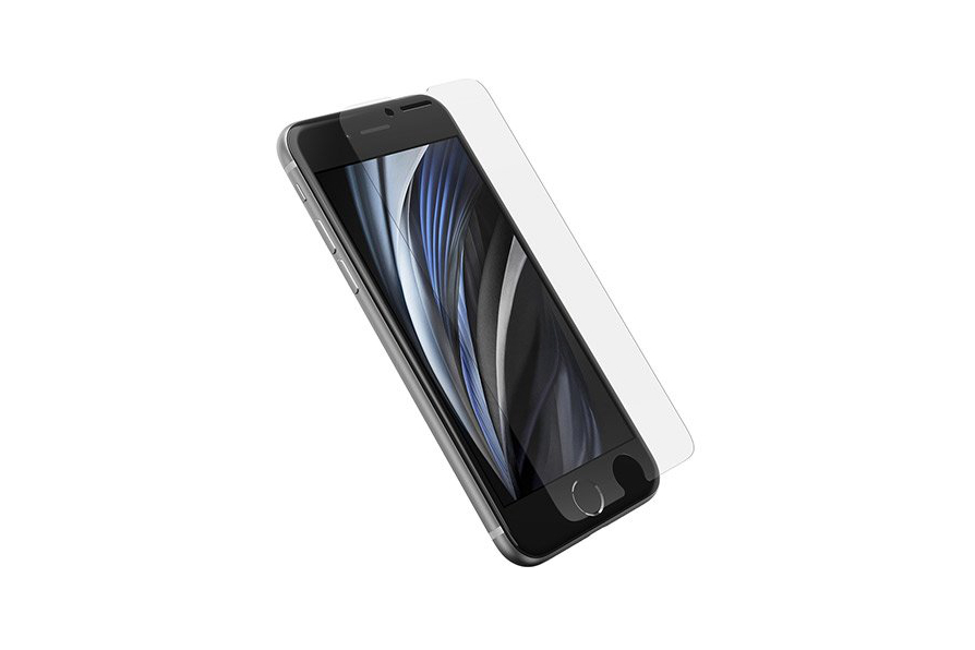 Protector de pantalla Alpha Glass de Otterbox para iPhone SE (2022).