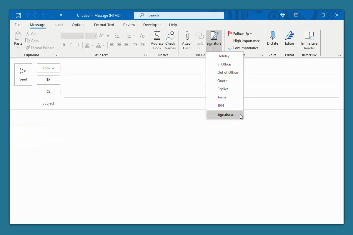  How to change a signature in Outlook