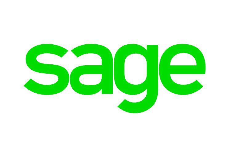 لوگوی حسابداری Sage در زمینه سفید.