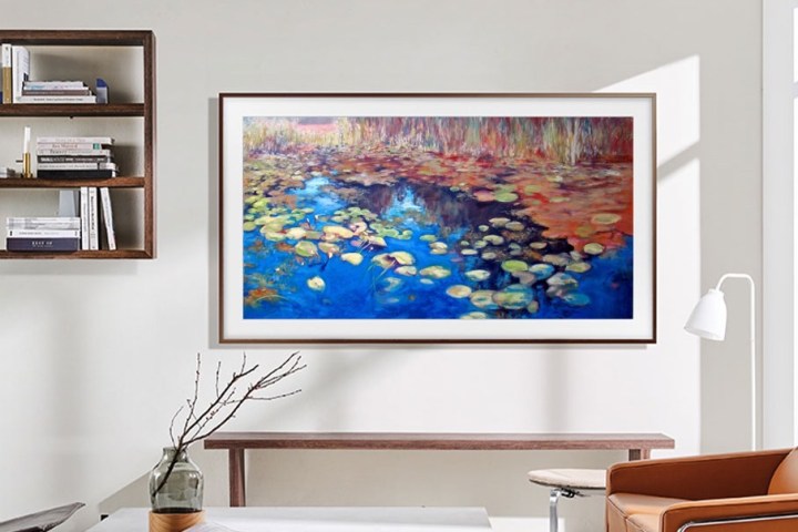 Samsung's The Frame 4K TV with artwork on display.