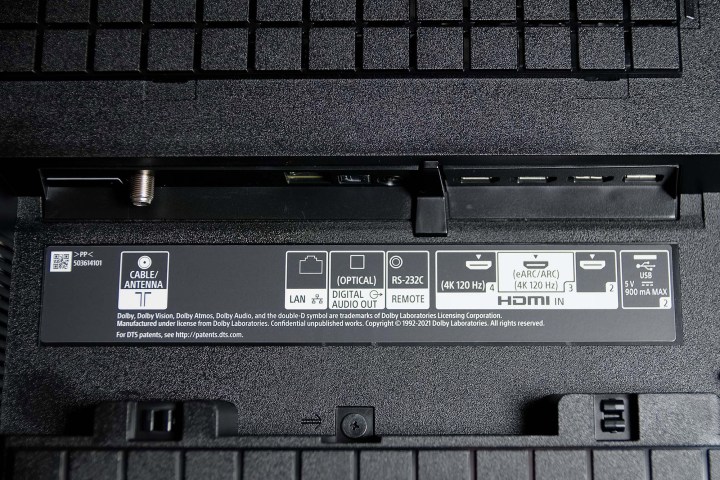 Sony Bravia X95K порты hdmi.