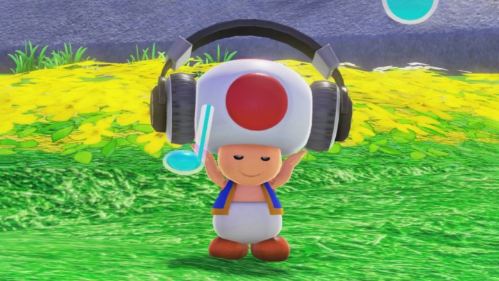 Sapo cantando em Super Mario Odyssey.