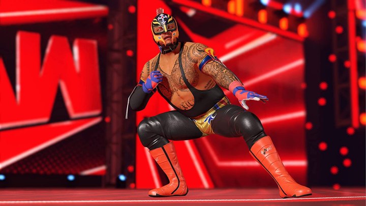Rey Mysterio doing a pose.