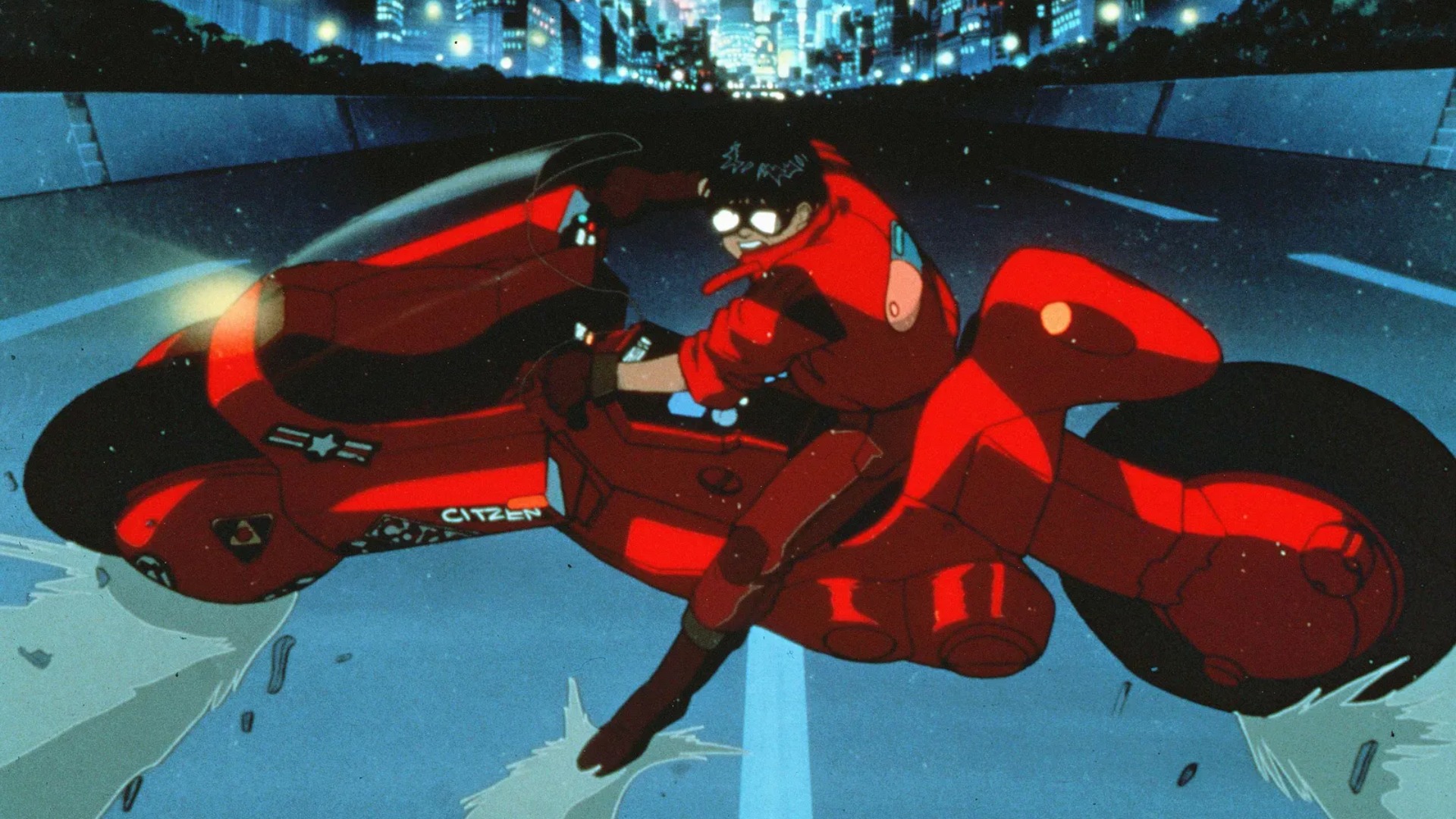 Kaneda drifting on his bike in "Akira."