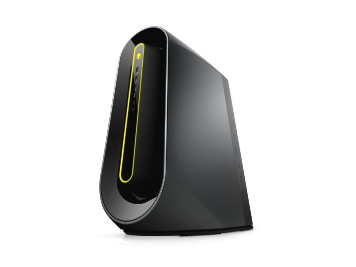 Alienware Aurora R10 گیمینگ نسخه دسکتاپ ryzen در پس زمینه سفید.