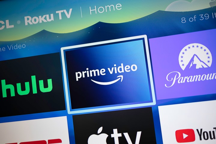 The Amazon Prime Video app icon connected Roku.