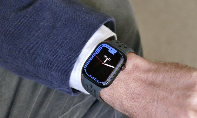 Apple Watch Series 7 worn on someone's wrist.