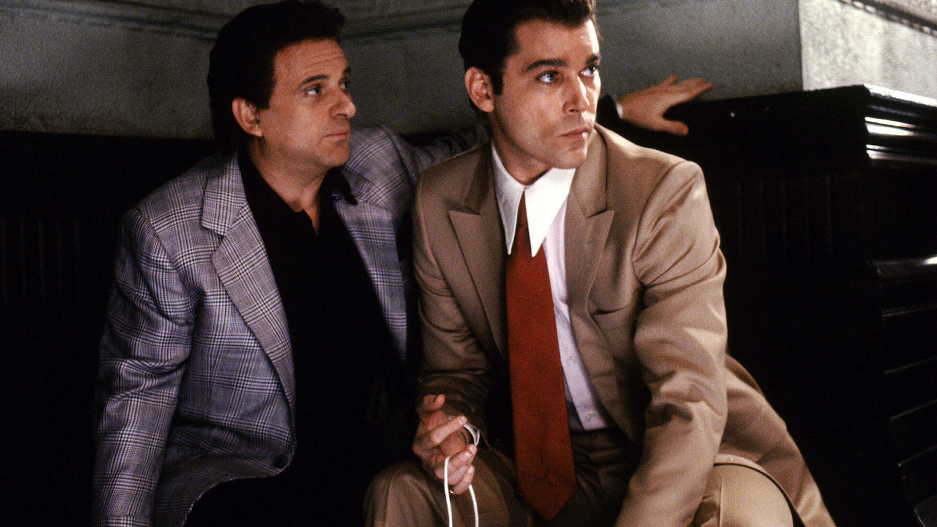 Joe Pesci, Ray Liotta, and Robert De Niro star in Goodfellas, directed by Martin Scorsese.