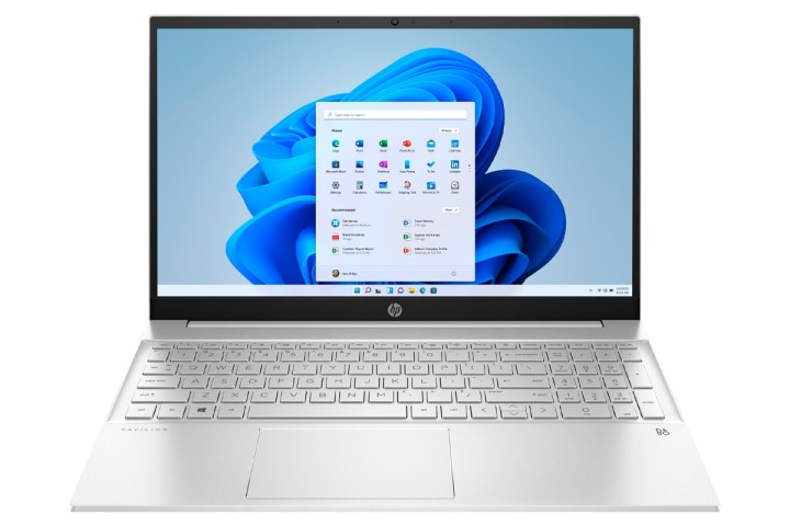 The front view of the HP Pavilion 15 inch laptop.