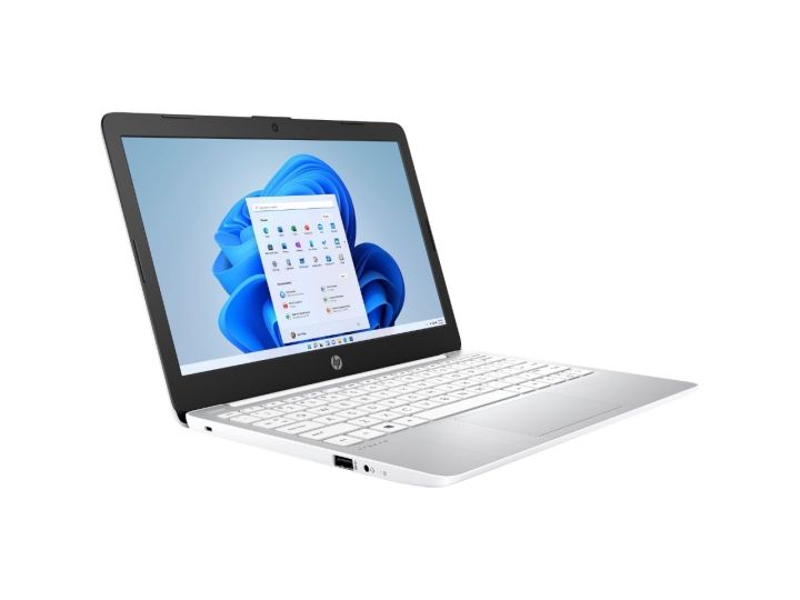 HP Stream 11.6-inch laptop on white background.