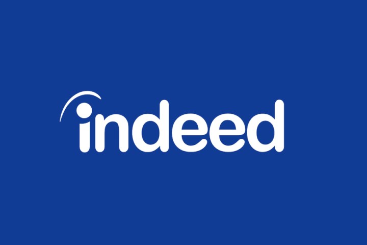 The Indeed.com logo on a blue background.