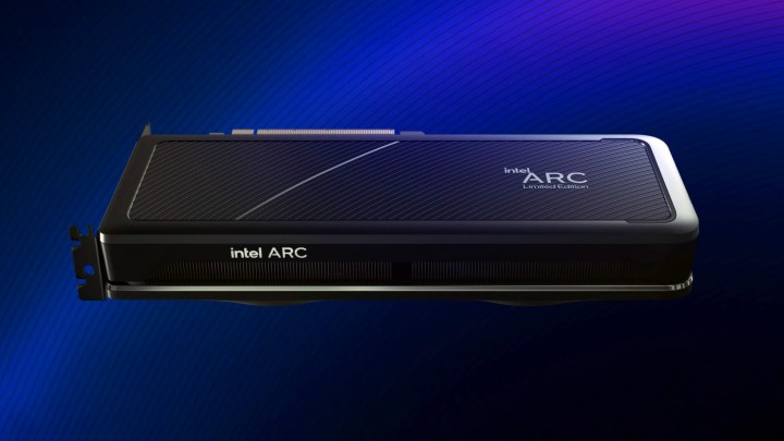 Intel Arc Alchemist reference design rendering.