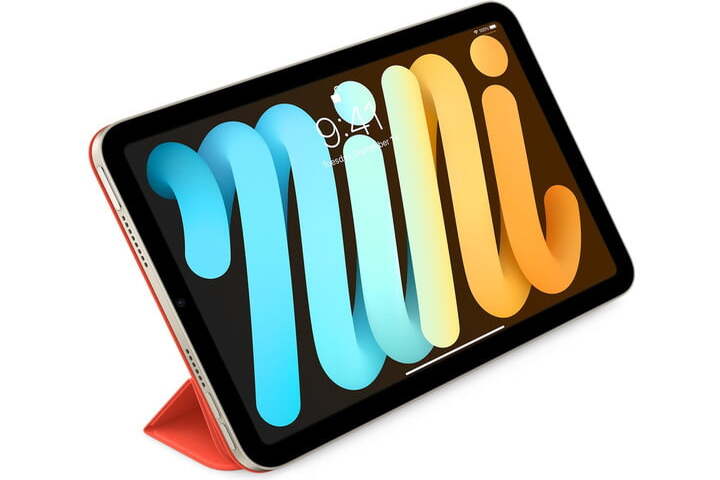Smart Folio di Apple sull'iPad Mini 6, appoggiato.
