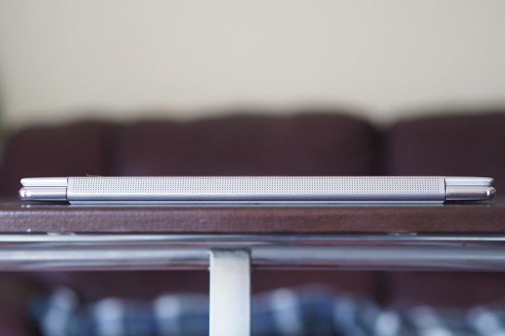 The Lenovo Yoga 9i 14 Gen 7 Speaker Bar via a rear view.