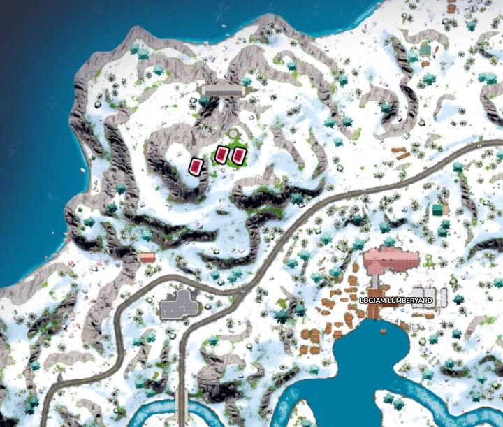 Peta saka Kripik Omni ing pitung Outpost II ing Fortnite