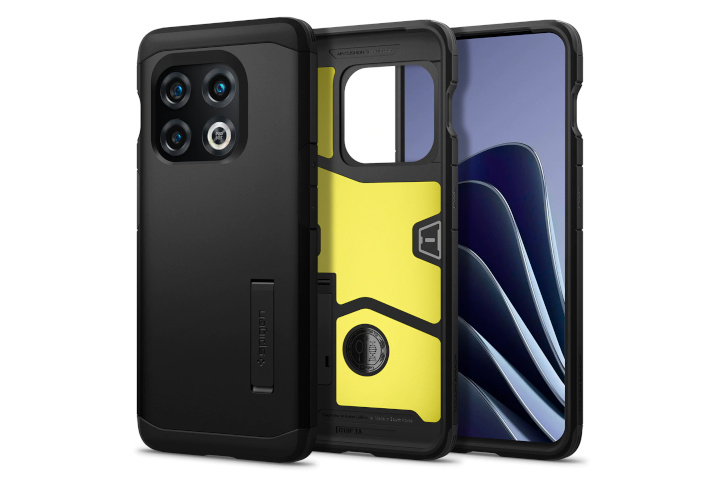 The front and back of the Spigen Tough Armor case for the OnePlus 10 Pro showing multi-layer protection.
