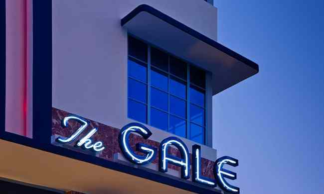 Marquee sign for The Gale South Beach Hotel.