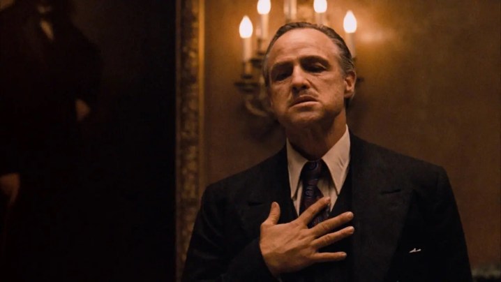 Marlon Brando stars in The Godfather, directed by Francis Ford Coppola.