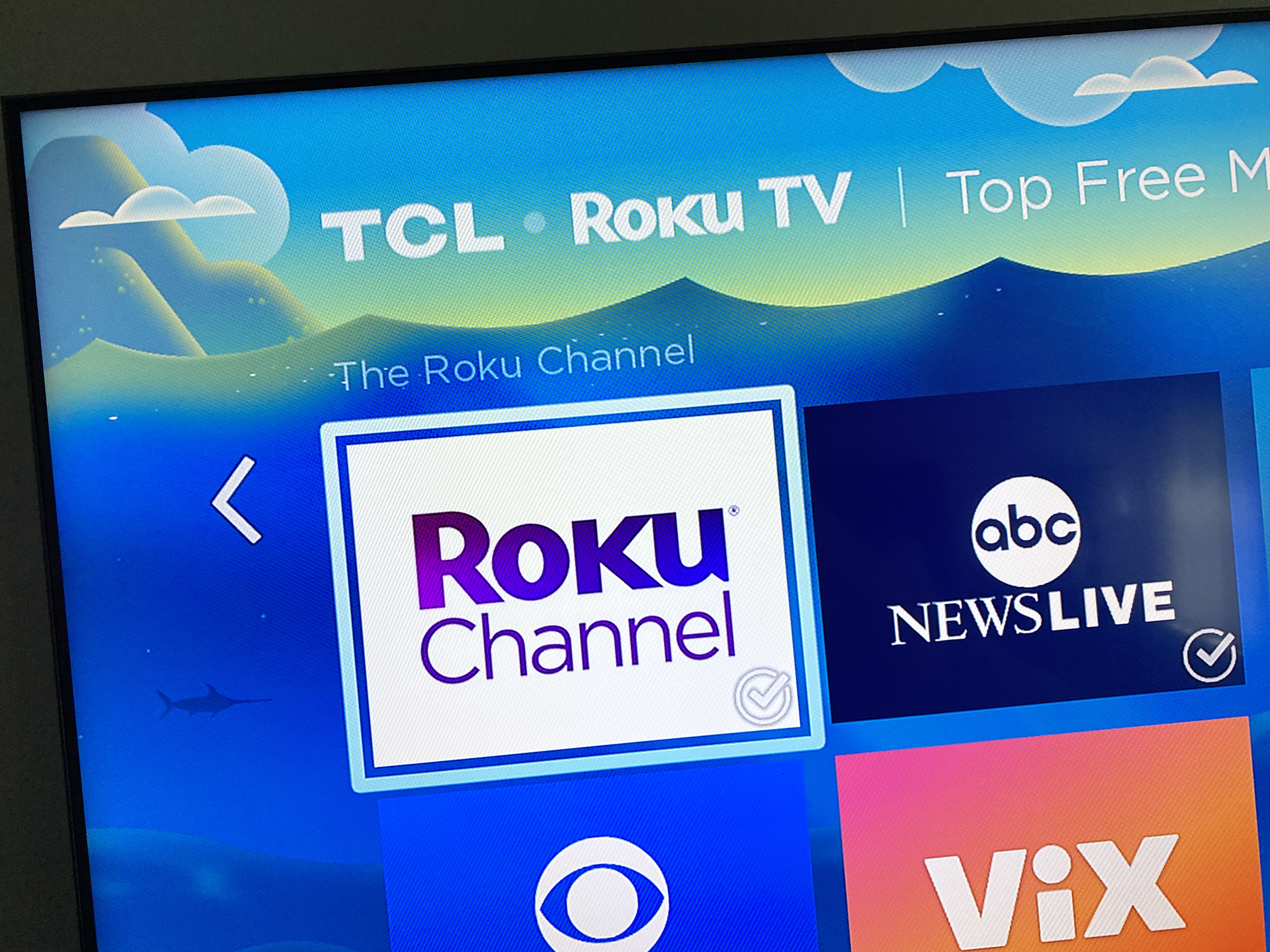 Roku TV पर Roku चैनल./