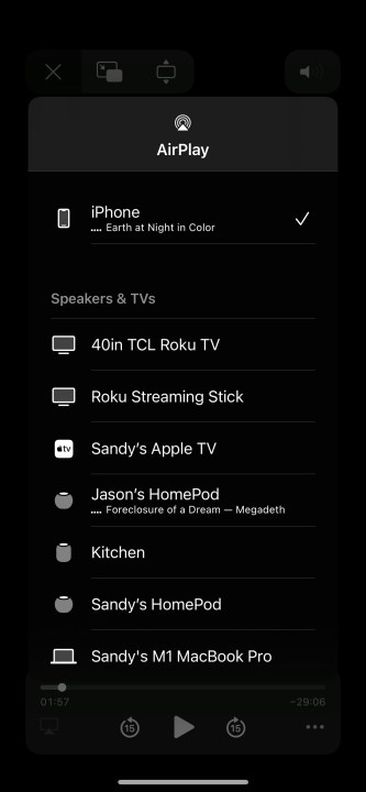 Turn off AirPlay by choosing the current device.