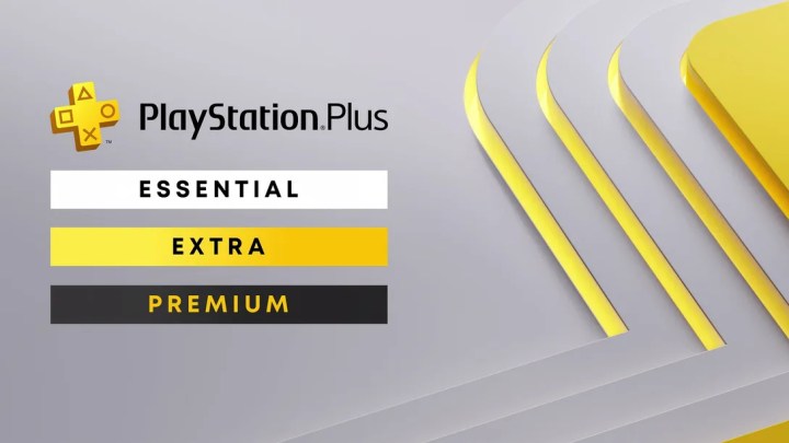 PlayStation Plus art highlighting the essential, extra, and premium tiers.