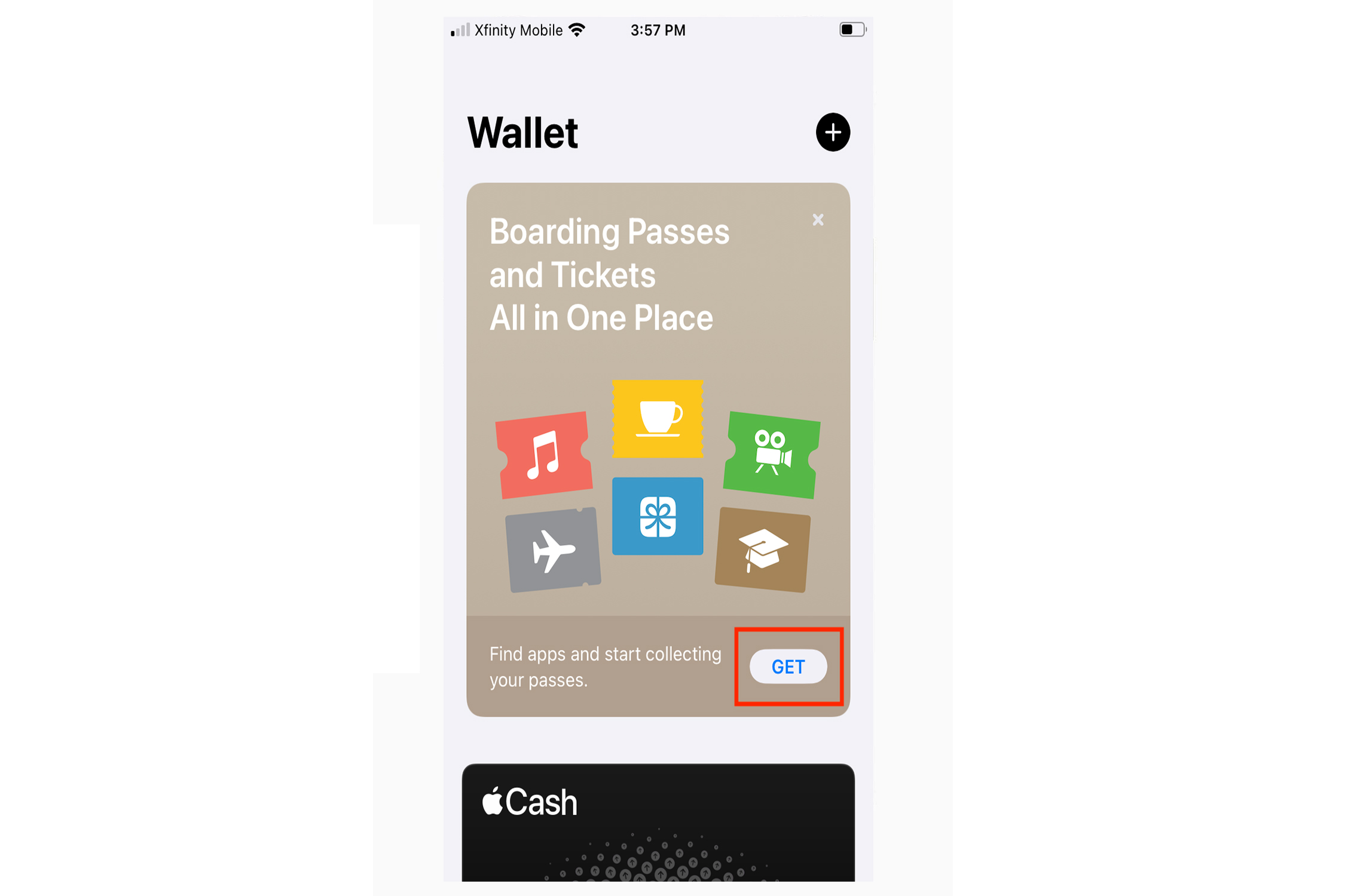 Adicione o painel App to Wallet na Apple Wallet.