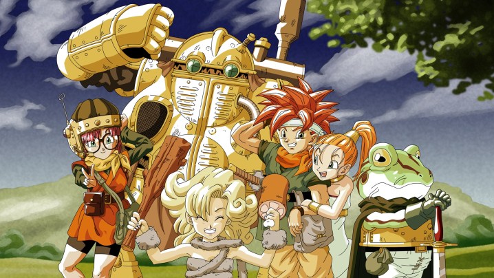The colorful main cast of characters in Chrono Trigger.