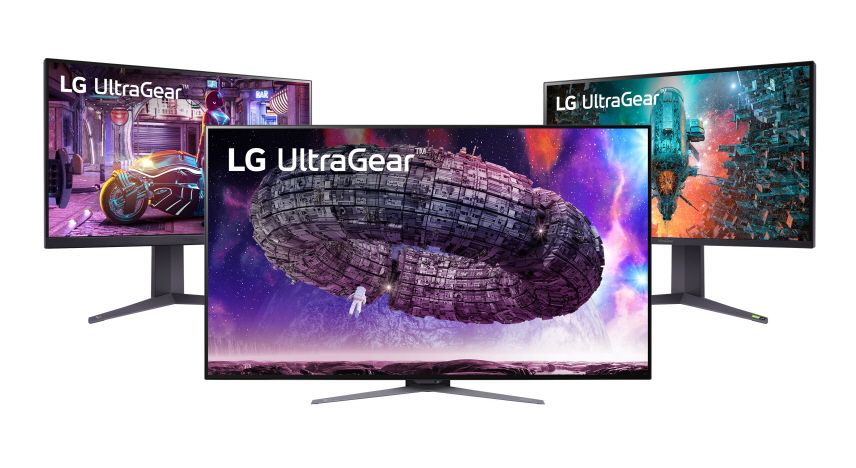 Monitores LG UltraGear anunciados na Computex 2022.