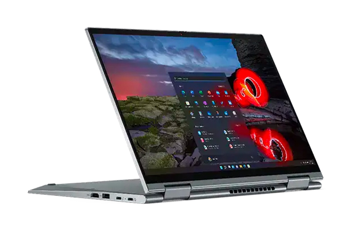O laptop Lenovo ThinkPad X1 Yoga 2 em 1 da sexta geração.