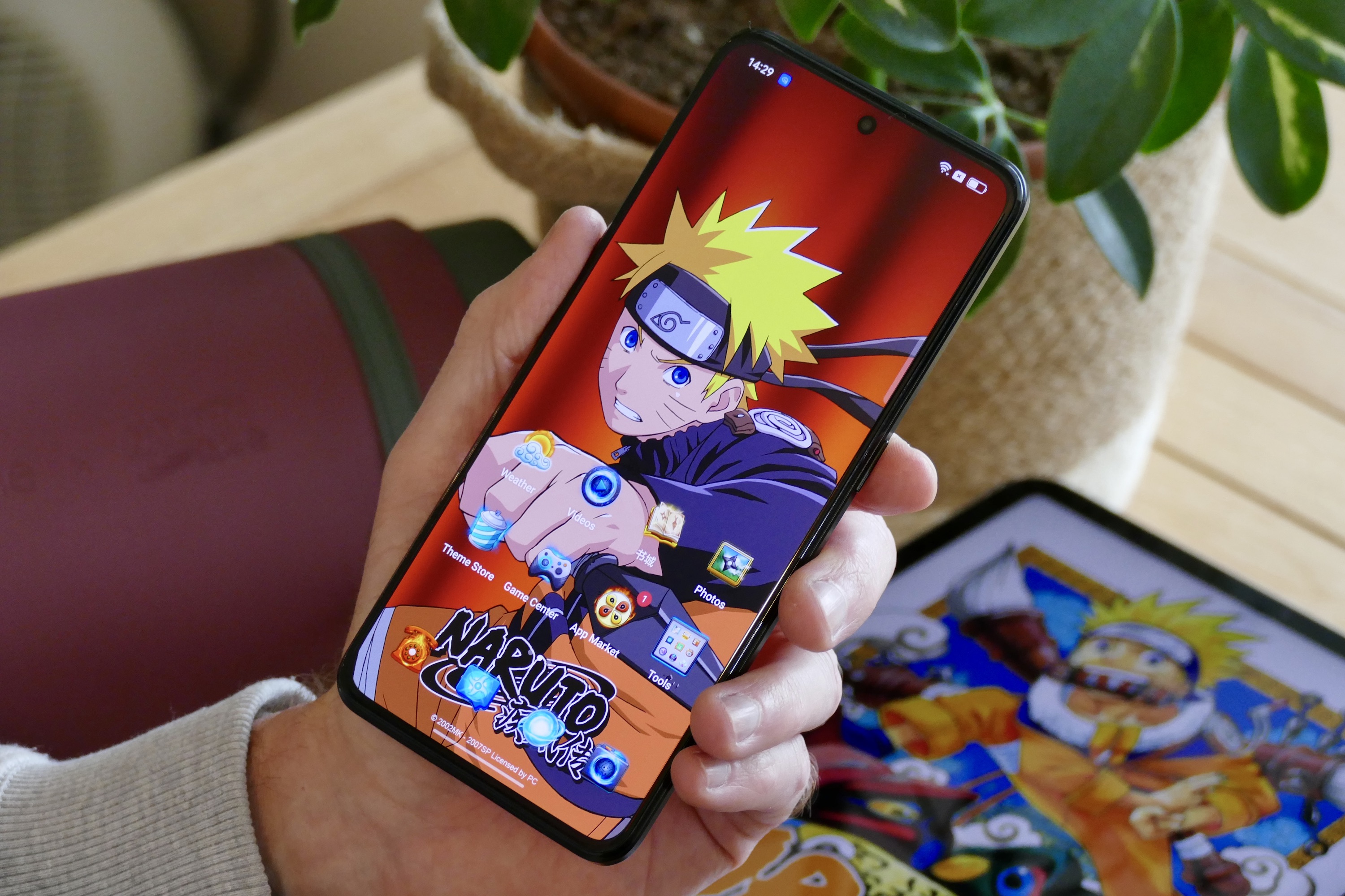 Um dos papéis de parede especiais do Realme x Naruto GT Neo 3.