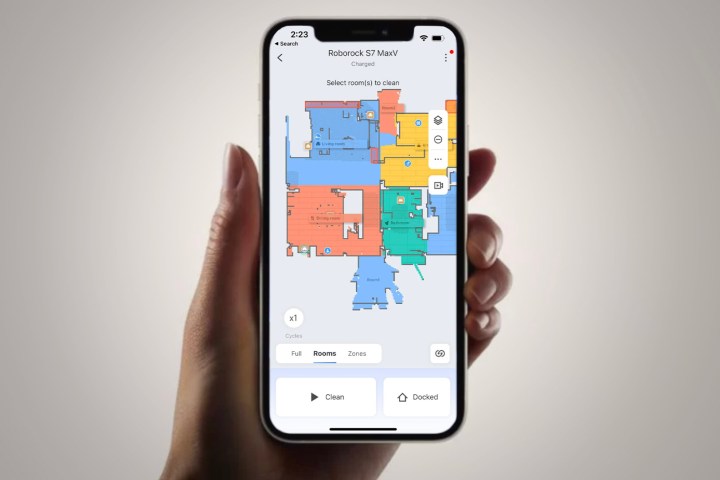 La aplicación Roborock S7 muestra todas las habitaciones de su hogar y le permite configurar "no te vayas" zonas
