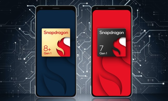 Mockup renders of reference smartphones with Qualcomm Snapdragon 8 Plus Gen 1 and Snapdragon 7 Gen 1