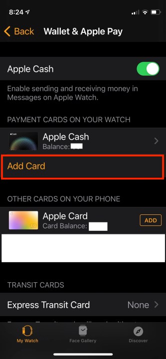 Add credit card to Apple Pay.