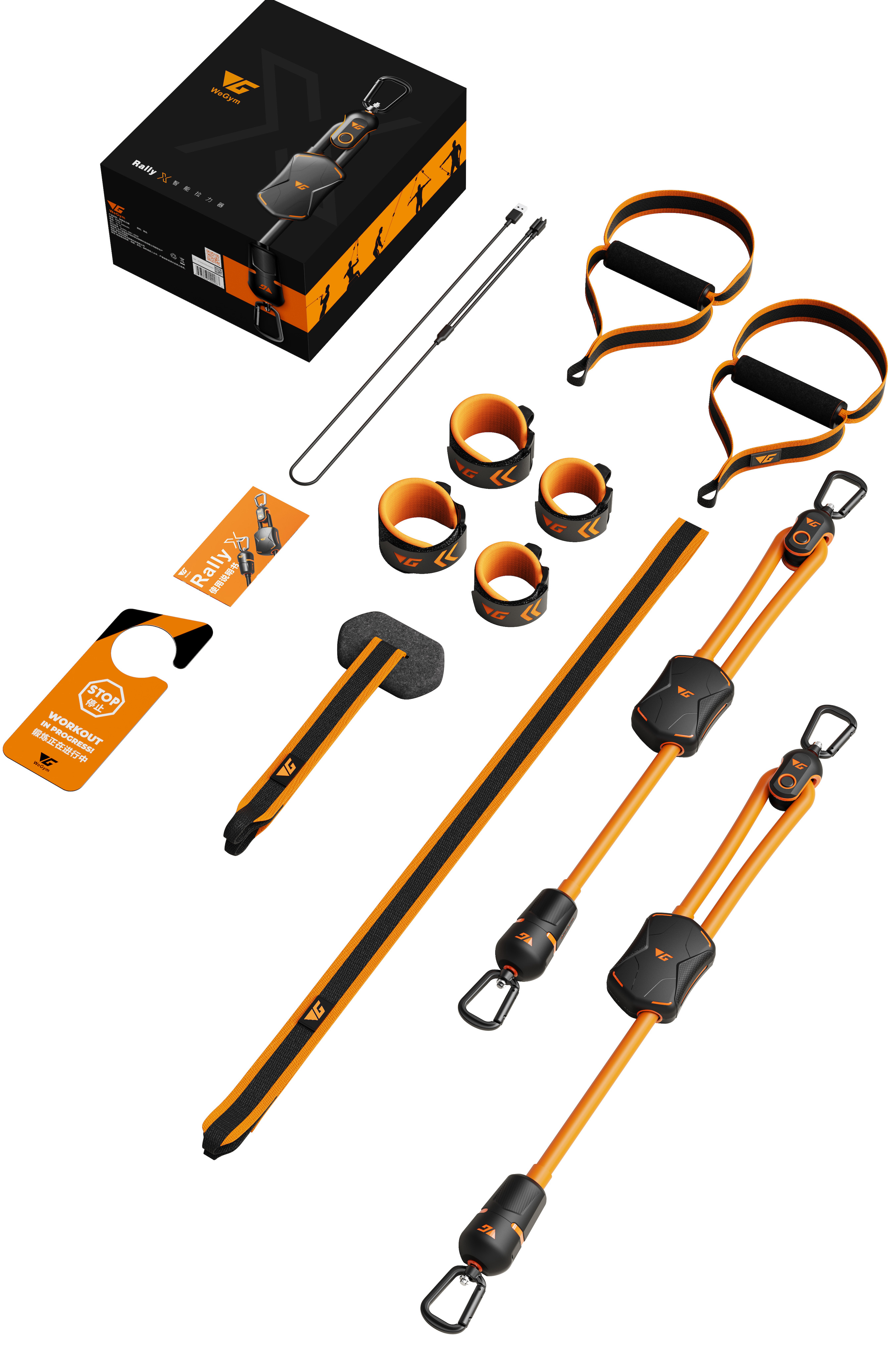 WeGym Rally X smart resistance bands kit.
