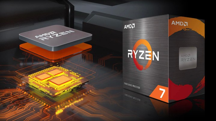 Rendering del processore AMD Ryzen 7000.