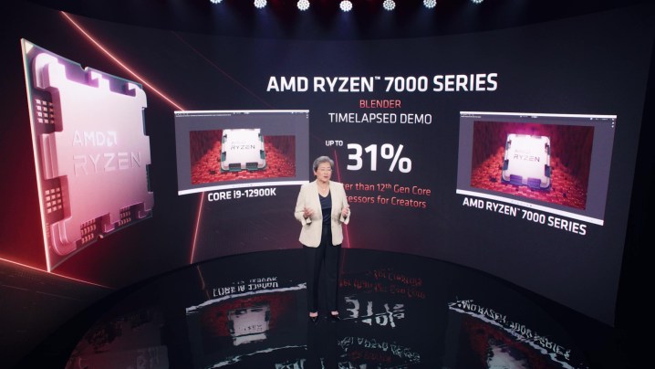 AMD Ryzen 7000 benchmark in Blender.