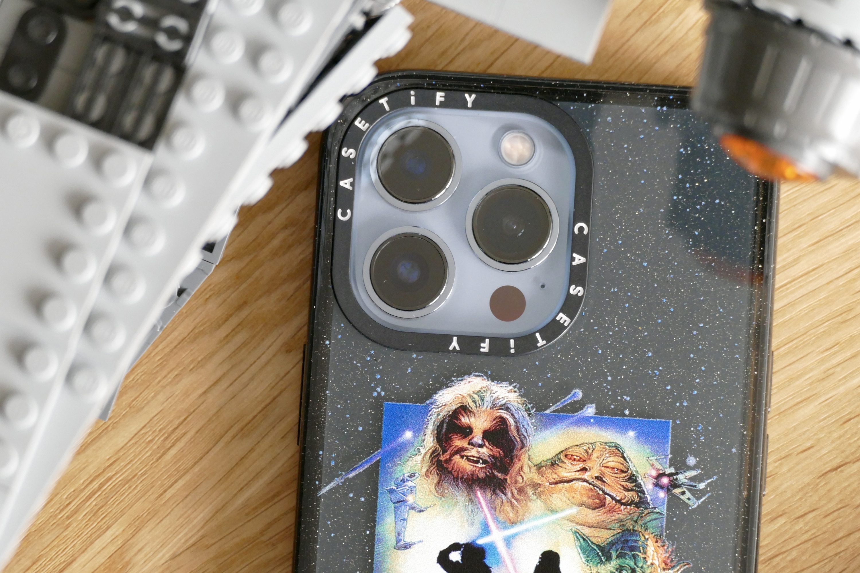 iPhone 13 Pro camera module inside Casetify's Return of the Jedi Impact Case.