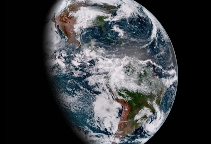 Earth as seen by NOAA's GOES-18 weather satellite.