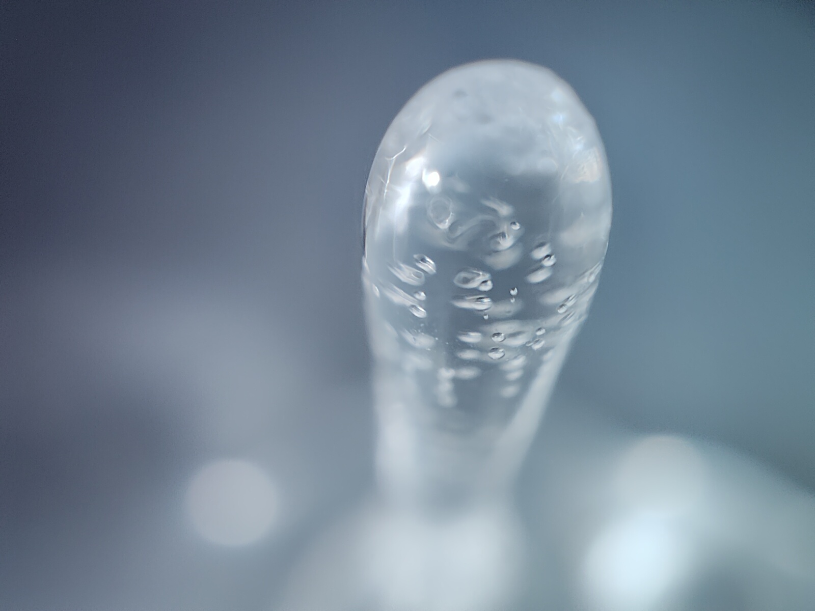 Macro view of an icicle photographed with the Realme GT 2 Pro's microscope camera.