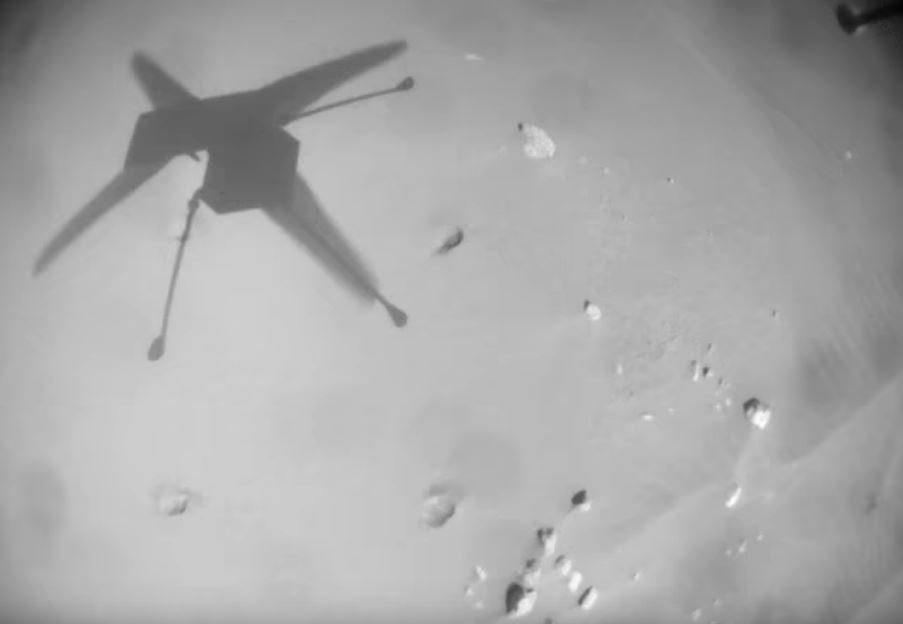 See stunning footage captured by Mars helicopter Ingenuity
