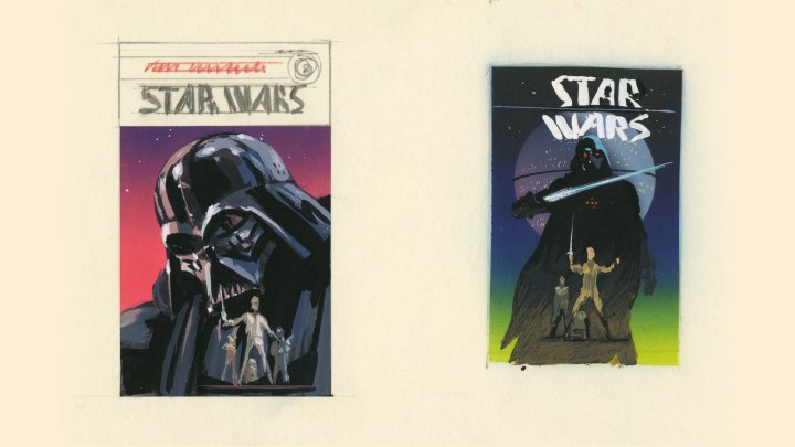 Un'immagine di Star Wars: The Creation con due poster.