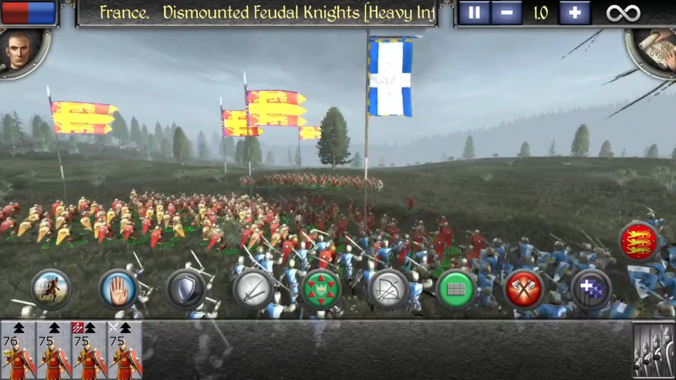 The battle management system in Medieval II: Total War.