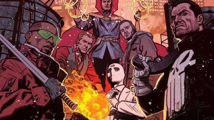 Couverture de la série de bandes dessinées Midnight Sons 2017 transmise par Marvel.